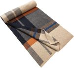 Villand Australian Merino Wool Tartan Knitted Scarf for Men, Plaid Winter Warm Thick Soft Neckwear with Gift Box - Image 3
